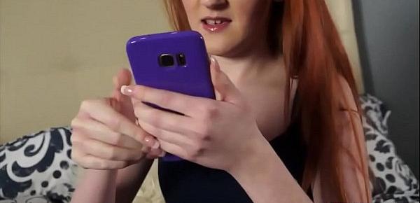  Very slim redhead teen slut Krystal Orchid nailed by stepdad